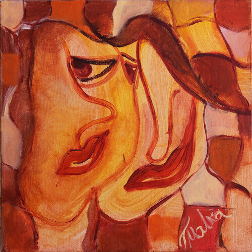 Masks - 03 van Malka Tsentsiper, Schilderij te koop op Singulart