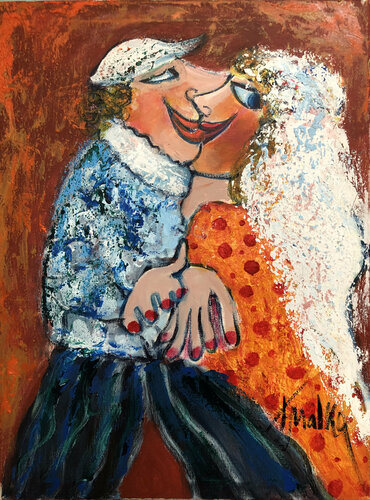 Long waited Wedding kiss van Malka Tsentsiper, Schilderij te koop op Singulart