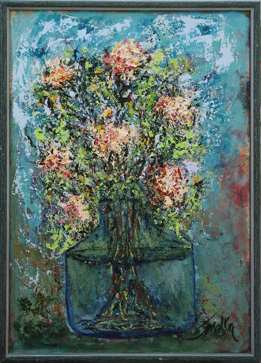 Flowers in Glass Wase Malka Tsentsiper