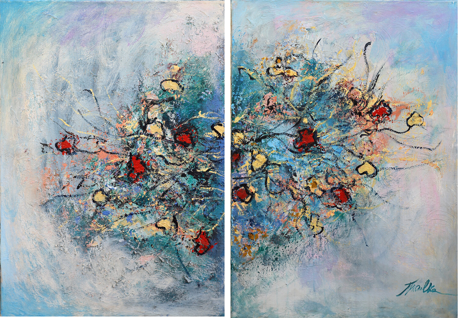 Spring wind - Diptych Malka Tsentsiper
