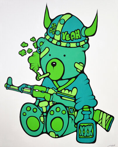 Max the Teddybär ♯19 von Ewen Gur, Malerei kaufen auf Singulart