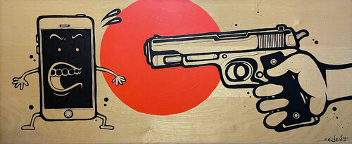 Kill your iPhone von Ewen Gur, Malerei kaufen auf Singulart