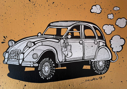 La Citroën 2 CV (hard rock version) van Ewen Gur, Andere media te koop op Singulart