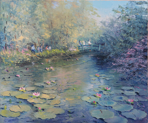 Balade à Giverny di Jacques Majos, Pittura in vendita su Singulart