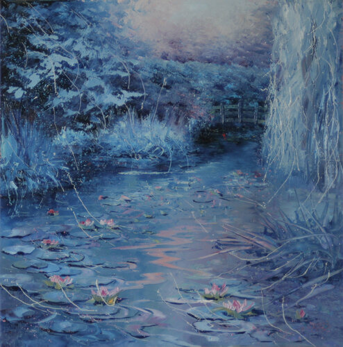 Giverny le soir di Jacques Majos, Pittura in vendita su Singulart