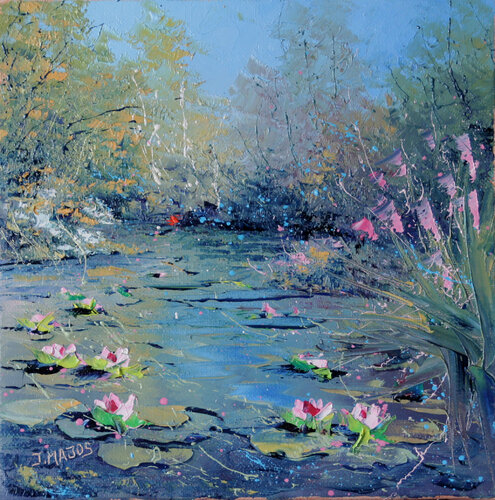 La mare aux nénuphars van Jacques Majos, Schilderij te koop op Singulart