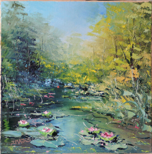 L'étang aux nénuphars van Jacques Majos, Schilderij te koop op Singulart