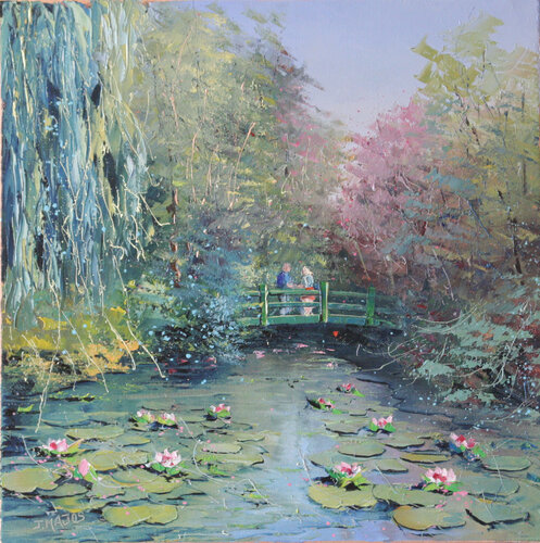 Rencontre sur la passerelle di Jacques Majos, Pittura in vendita su Singulart
