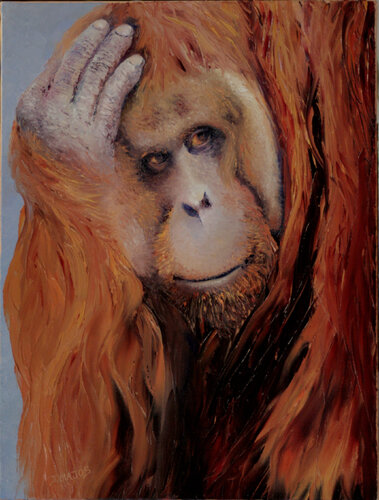 Le penseur van Jacques Majos, Schilderij te koop op Singulart