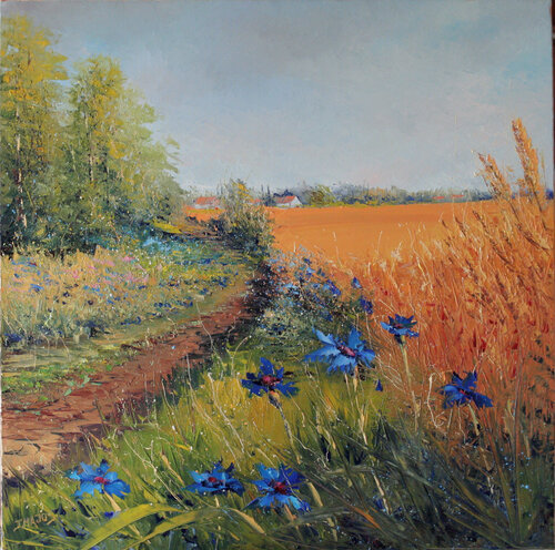 Les bleuets van Jacques Majos, Schilderij te koop op Singulart