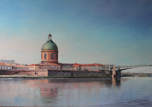 La Grave, le pont Saint-Pierre van Jacques Majos, Schilderij te koop op Singulart
