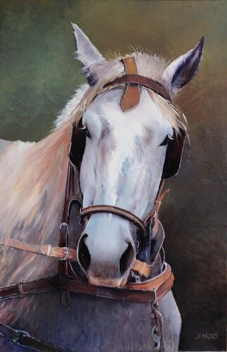 Le cheval Blanc van Jacques Majos, Schilderij te koop op Singulart