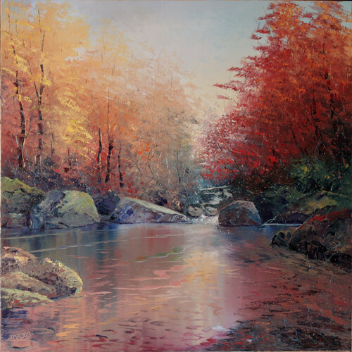 La rivière pourpre van Jacques Majos, Schilderij te koop op Singulart