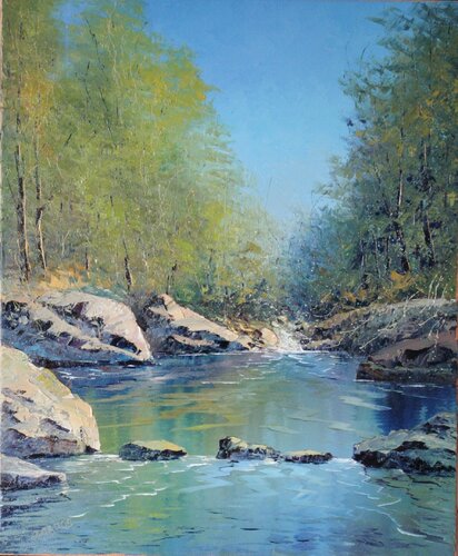 Ruisseau l'été van Jacques Majos, Schilderij te koop op Singulart