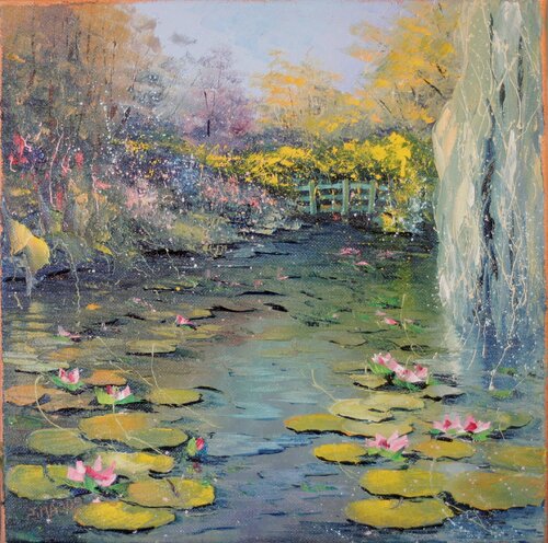 Le pont japonais van Jacques Majos, Schilderij te koop op Singulart