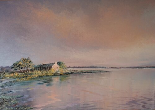 Crépuscule sur le lac Jacques Majos