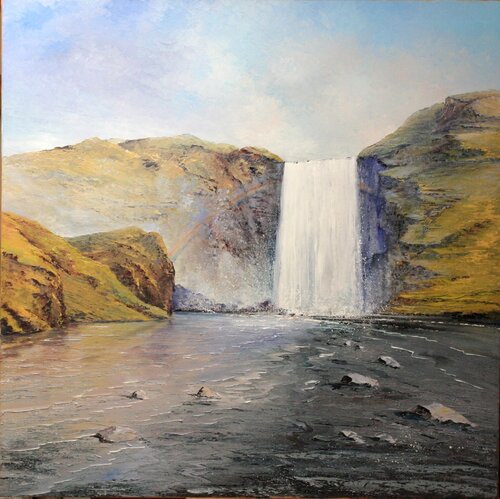 La cascade de Skogafoss, Islande Jacques Majos