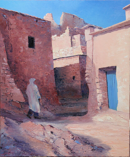 La porte bleue by Jacques Majos, Painting for Sale on Singulart