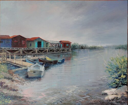 L'embarcadère van Jacques Majos, Schilderij te koop op Singulart