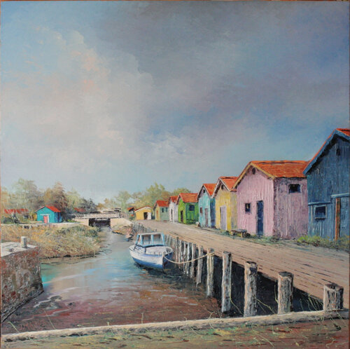 Chenal à marée basse van Jacques Majos, Schilderij te koop op Singulart