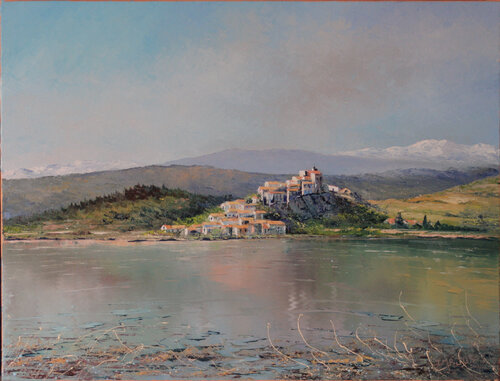 Village sur le rocher van Jacques Majos, Schilderij te koop op Singulart