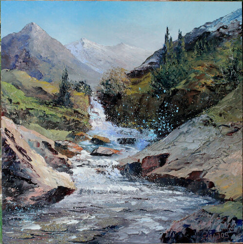 Torrent de haute montagne by Jacques Majos, Painting for Sale on Singulart