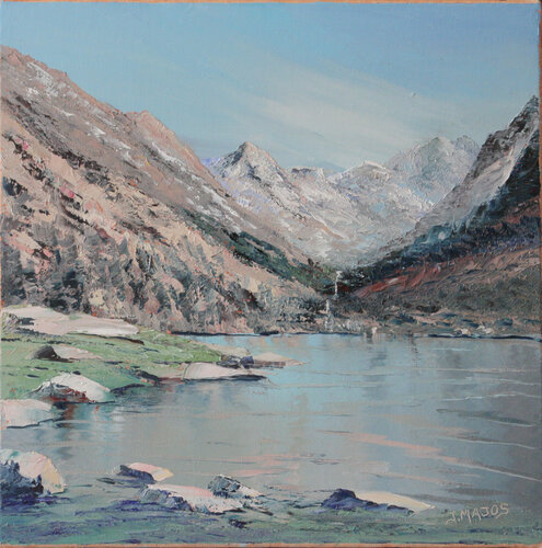 Le lac de Gaube van Jacques Majos, Schilderij te koop op Singulart