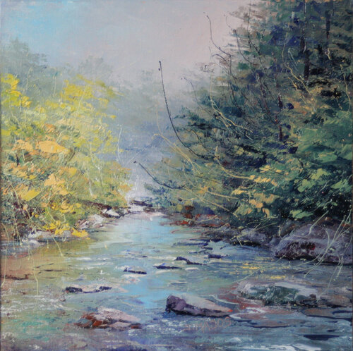 Le ruisseau bleu by Jacques Majos, Painting for Sale on Singulart