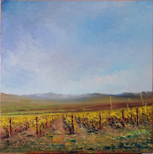 La vigne jaune von Jacques Majos, Malerei kaufen auf Singulart