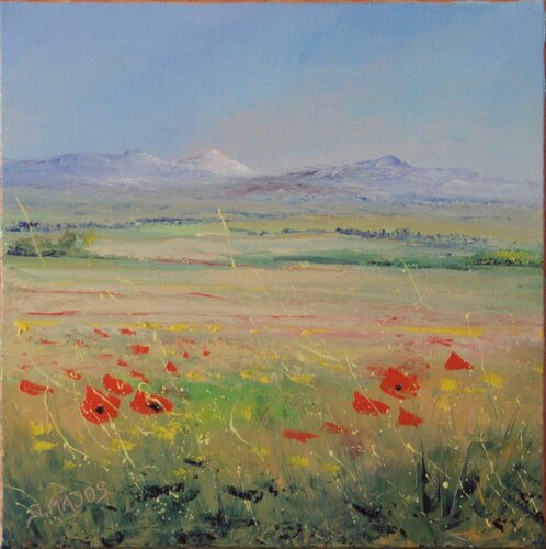 Les coquelicots by Jacques Majos, Painting for Sale on Singulart