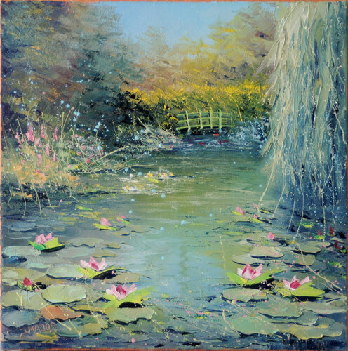 Le pont japonais di Jacques Majos, Pittura in vendita su Singulart