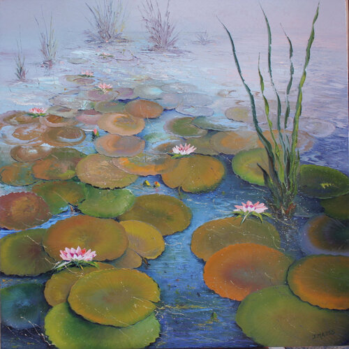 Les nénuphars by Jacques Majos, Painting for Sale on Singulart