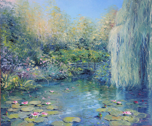 Le grand saule de Giverny di Jacques Majos, Pittura in vendita su Singulart