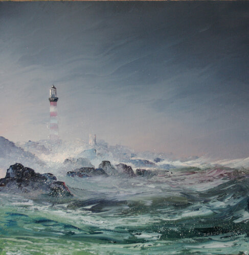 Phare sous le vent di Jacques Majos, Pittura in vendita su Singulart
