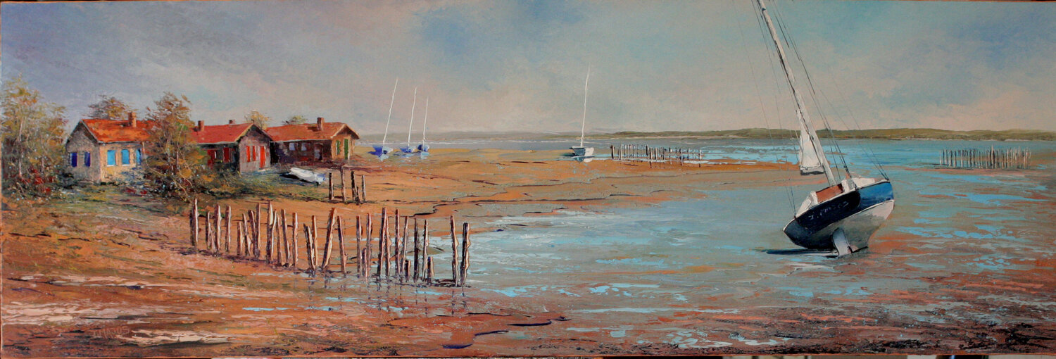 Voiliers à marée basse Jacques Majos