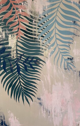 BOTANY IN MY HEART #3 - nature lover floral big painting Painting van Victo, Schilderij te koop op Singulart