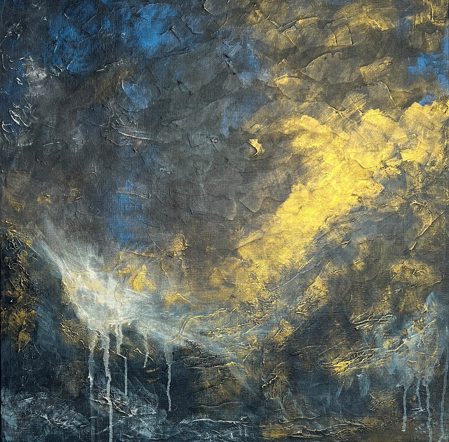 Ethereal Reflections Textured Abstract Harmony Victo