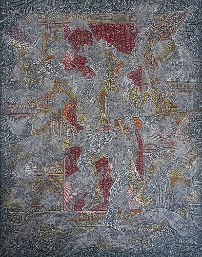 Porte Rouge von Béatrice Bescond, Malerei kaufen auf Singulart