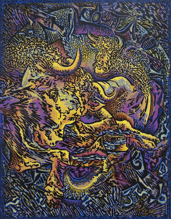Mythorologie, Acrylique sur toile, 146 x 114 cm Béatrice Bescond