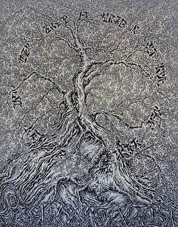 Arbor 2, Acrylique sur toile, 146 x 114 cm Béatrice Bescond