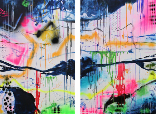 Perfectly Imperfect Diptych van Susan Wooler, Schilderij te koop op Singulart