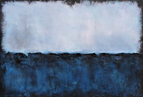 Quiet Afternoons II Textured Abstract Painting van Susan Wooler, Schilderij te koop op Singulart