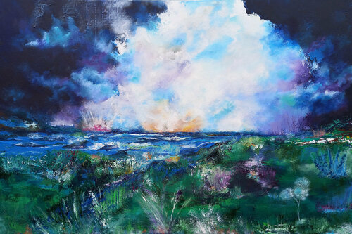 XXXL Somewhere you feel free 150 x 100 cm van Susan Wooler, Schilderij te koop op Singulart