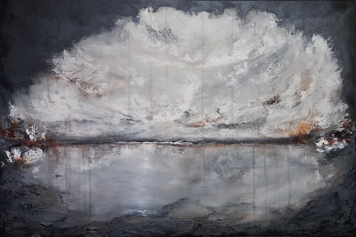 XXXL Morning Mist 120 x 80 cm van Susan Wooler, Schilderij te koop op Singulart