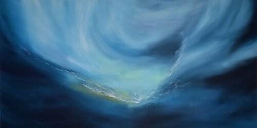 XXXL Ocean of Emotion I 160 x 80 cm de Susan Wooler, Pintura a la venta en Singulart