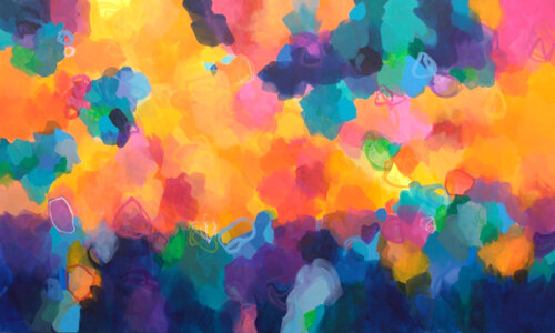 Dance Under The City Lights van Susan Wooler, Schilderij te koop op Singulart