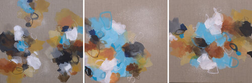 Moving Forward Triptych van Susan Wooler, Schilderij te koop op Singulart