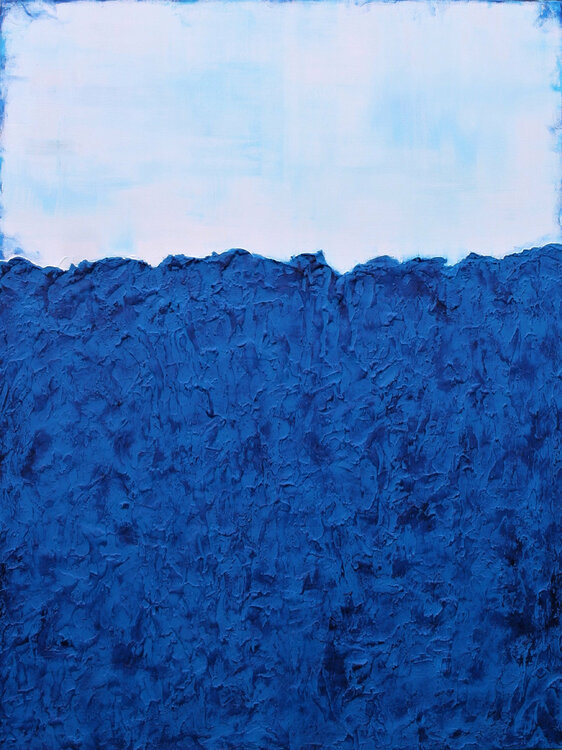 XXXL Ocean's Energy Textured Abstract Painting Susan Wooler