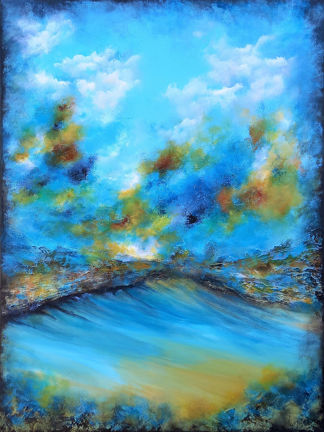 XXL Beyond Now 100 x 75cm Textured Abstract Painting Susan Wooler Originalgemälde zu verkaufen