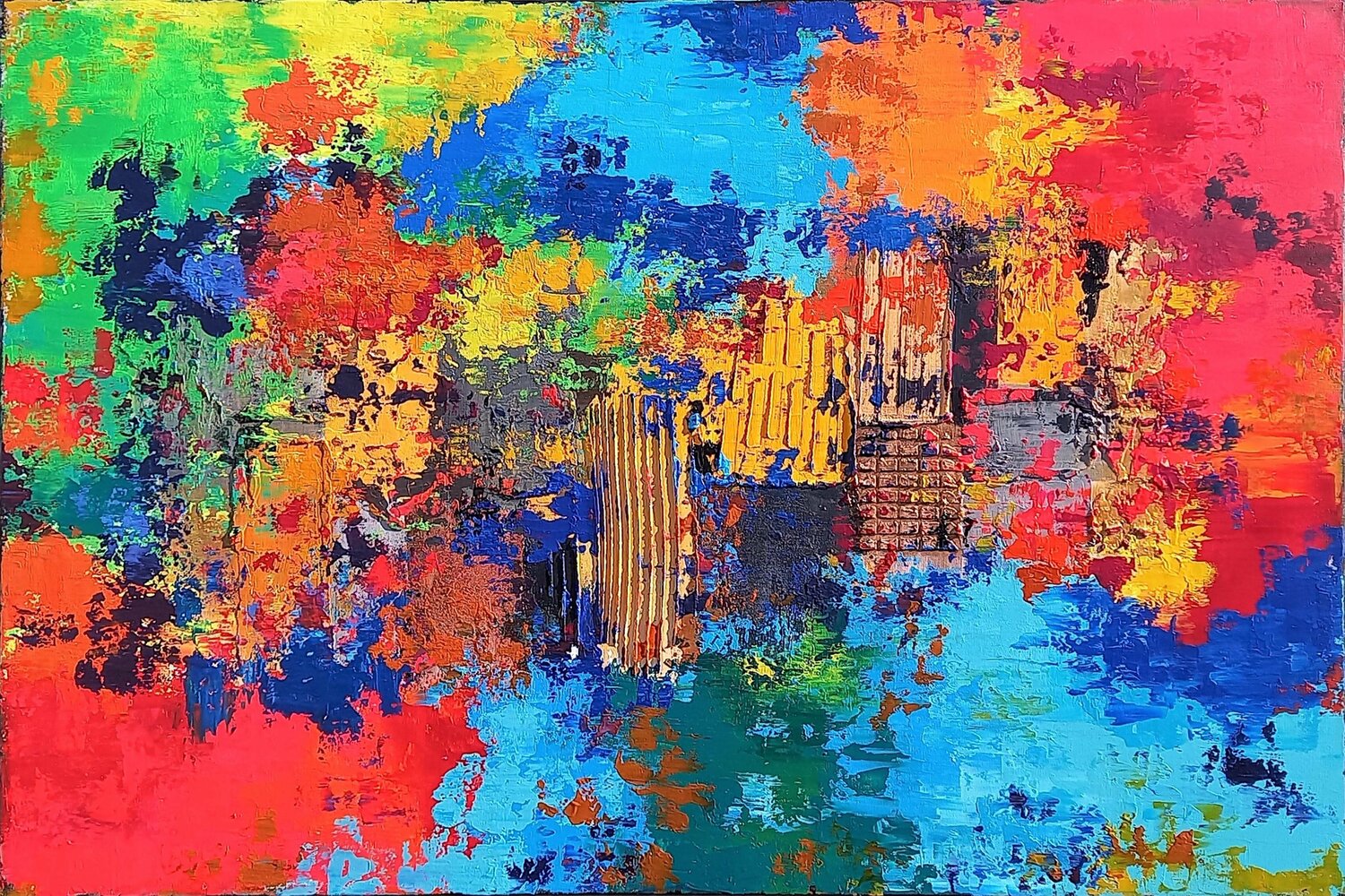 XXXL Summer Heat 120 x 80 cm Susan Wooler Originalgemälde zu verkaufen